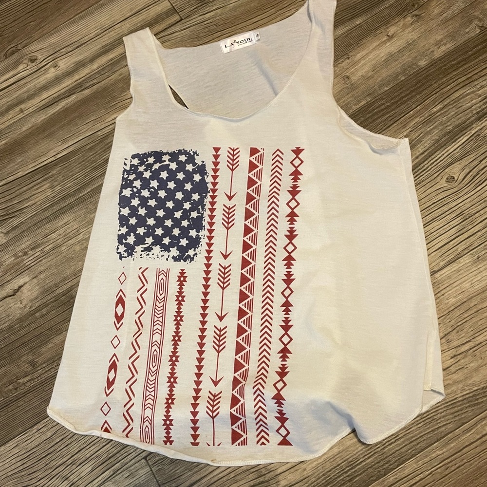 American Flag Racerback